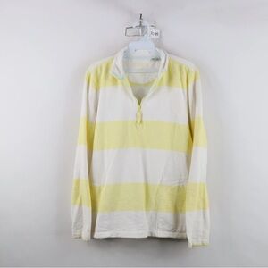 Orvis White and Yellow Nautical Crew Sweater